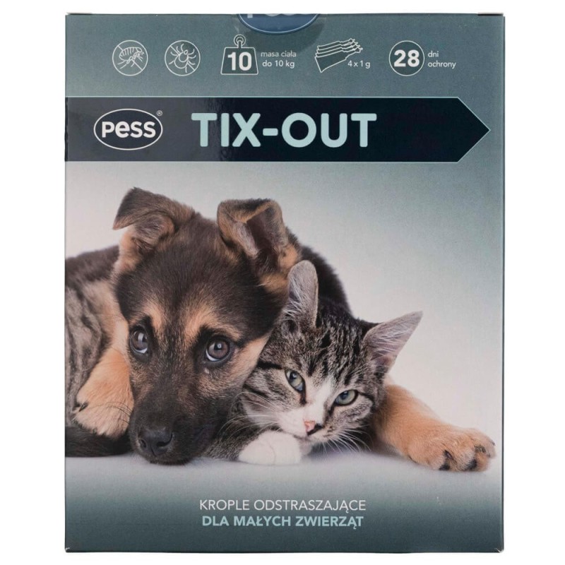 Pess Tix-Out krople odstraszające dla małych zwierząt do 10 kg