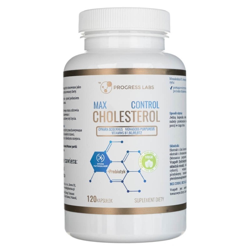 Progress Labs Cholesterol + Prebiotyk - 120 kapsułek