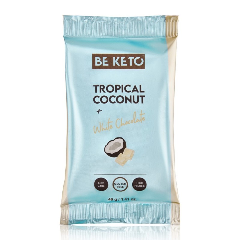BeKeto Keto Baton, Kokos i Biała Czekolada - 40 g