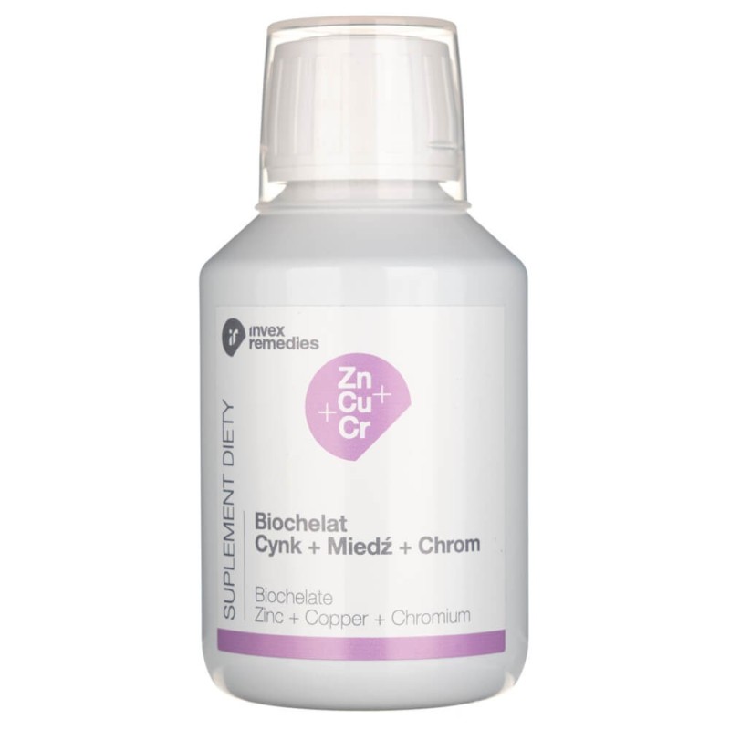 Invex Remedies Zn-Cu-Cr (Cynk+Miedź+Chrom) - płyn 150 ml