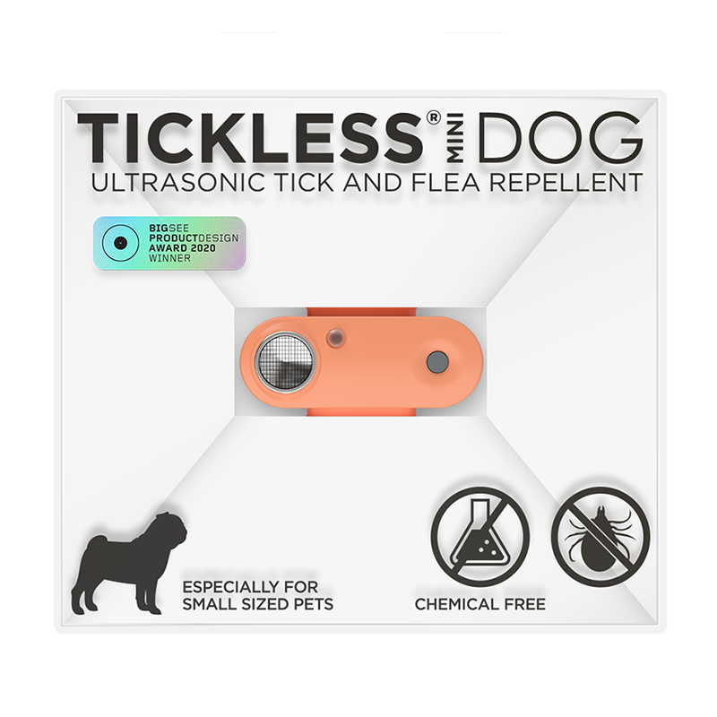 TickLess Pet Mini Ultradźwiękowa ochrona przed kleszczami - Hot Peach