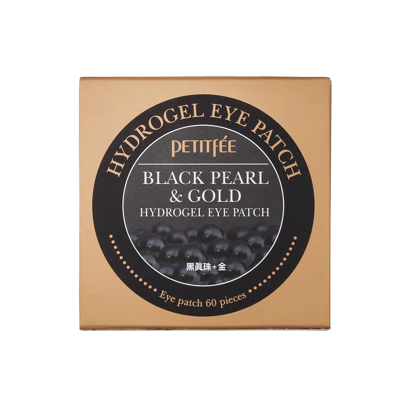 Petitfee Hydrożelowe płatki pod oczy Black Pearl&Gold - 60 sztuk