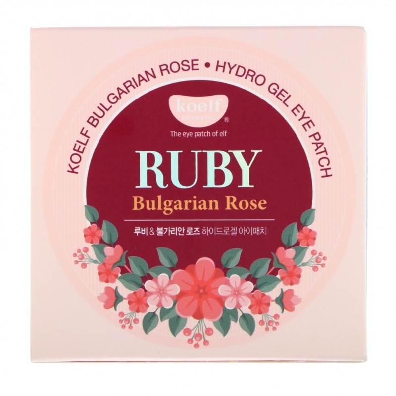 Petitfee Hydrożelowe płatki pod oczy Ruby Bulgarian Rose - 60 sztuk