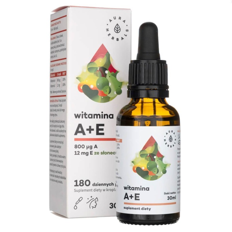 Aura Herbals Witamina A + E w kroplach - 30 ml