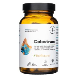 Aura Herbals Colostrum 700 mg + ekstrakt z czarnego pieprzu - 90 kapsułek