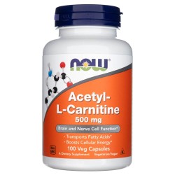 Now Foods Acetyl L-Karnityny 500 mg - 100 kapsułek