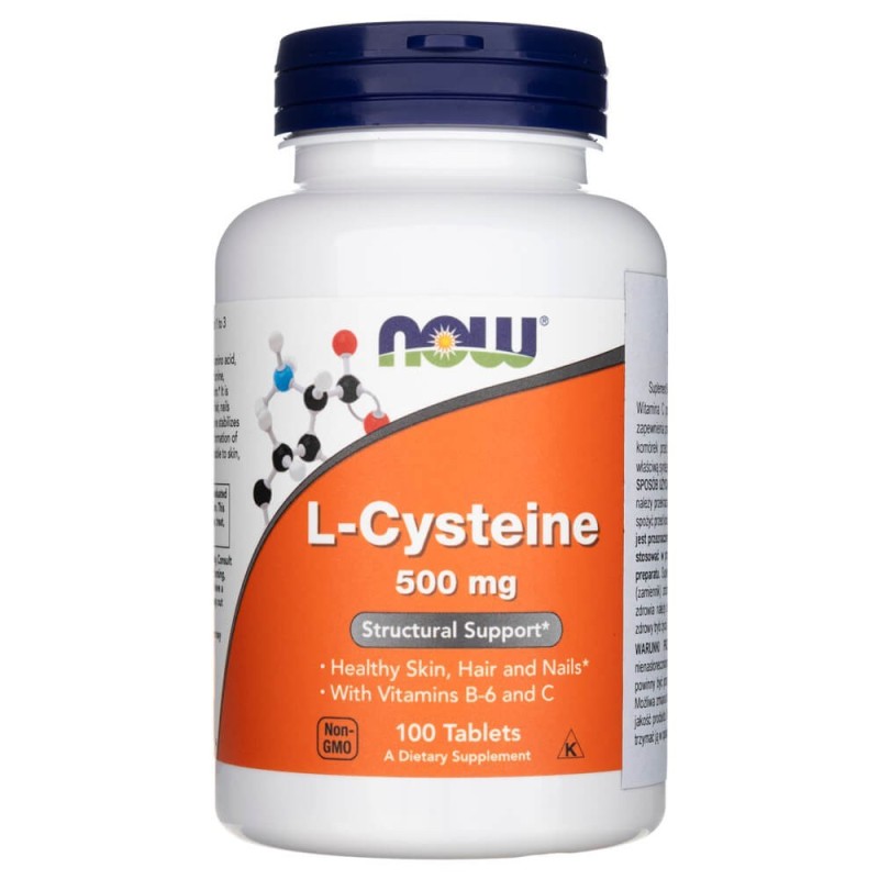 Now Foods L-Cysteina 500 mg - 100 tabletek