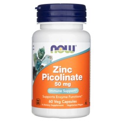 Now Foods Zinc Picolinate (pikolinian cynku) 50 mg - 60 kapsułek