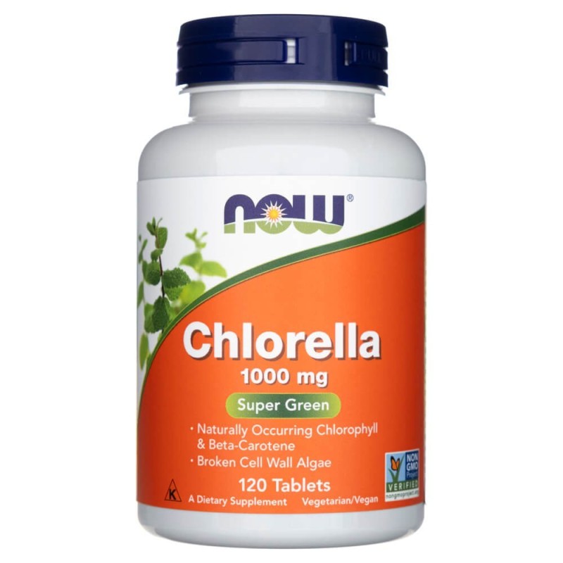 Now Foods Chlorella 1000 mg - 120 tabletek