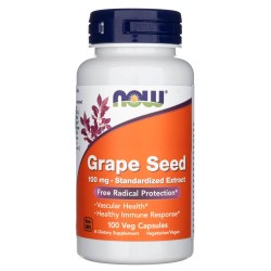Now Foods Grape Seed (Ekstrakt z pestek winogron) - 100 kapsułek