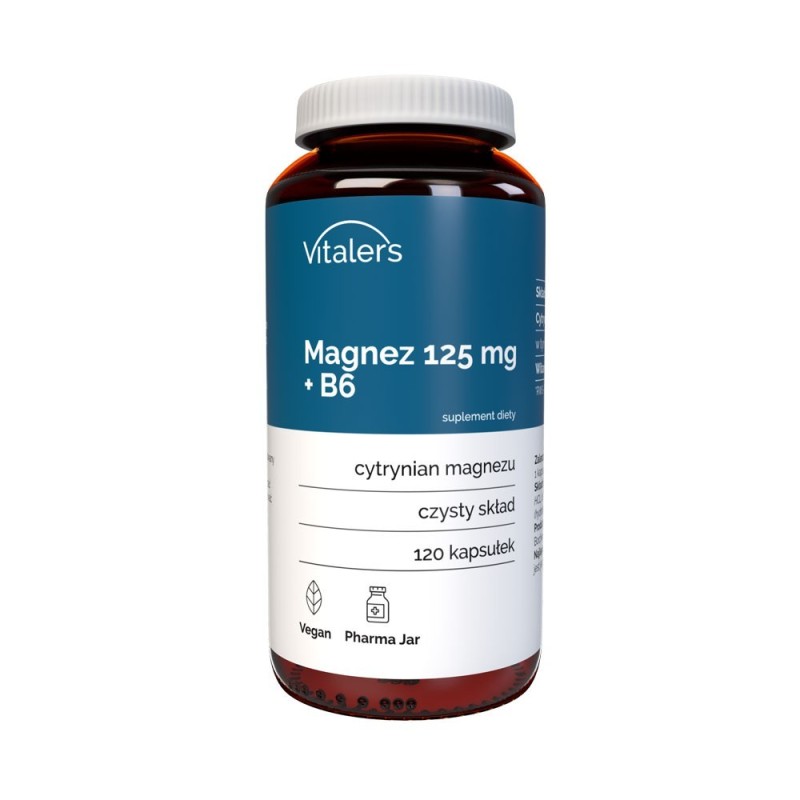 Vitaler's Magnez 125 mg + B6 12,5 mg - 120 kapsułek