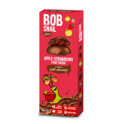 Bob Snail Przekąska jabłkowo-truskawkowa w ciemnej czekoladzie - 30 g