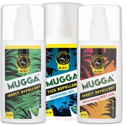 Zestaw Mugga Spray 50% DEET + Ikarydyna 20% + Spray 9,5% DEET