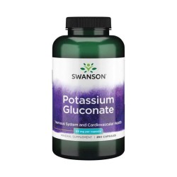 Swanson Potassium Gluconate (Glukonian Potasu) 99 mg - 250 kapsułek
