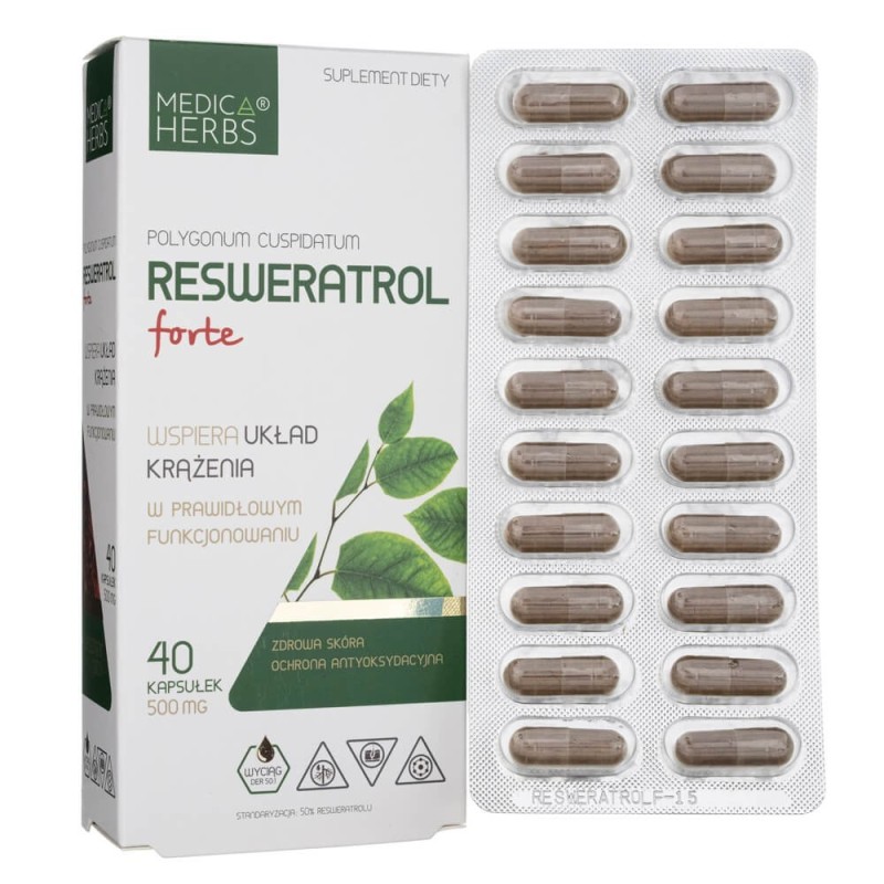Medica Herbs Resweratrol Forte 500 mg - 40 kapsułek