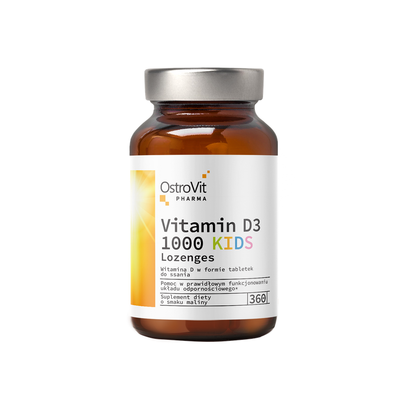 OstroVit Pharma Witamina D3 1000 mg dla dzieci - 360 tabletek do ssania