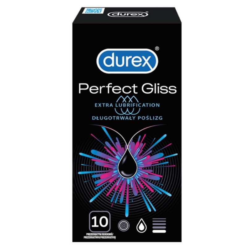 Durex Prezerwatywy Perfect Gliss Extra Lubrification - 10 sztuk
