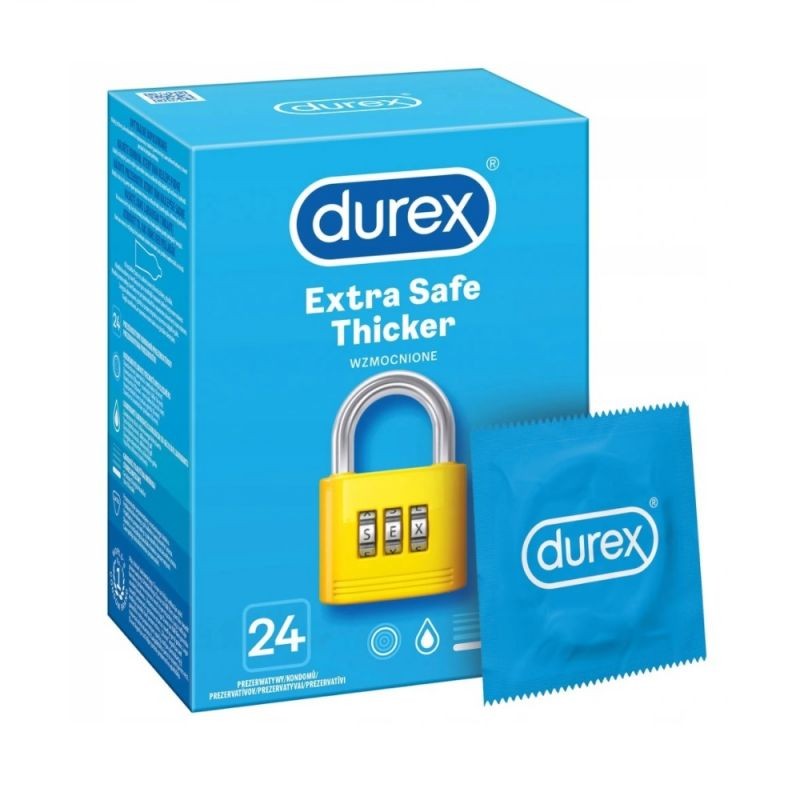 Durex Prezerwatywy Extra Safe Wzmocnione - 24 sztuki
