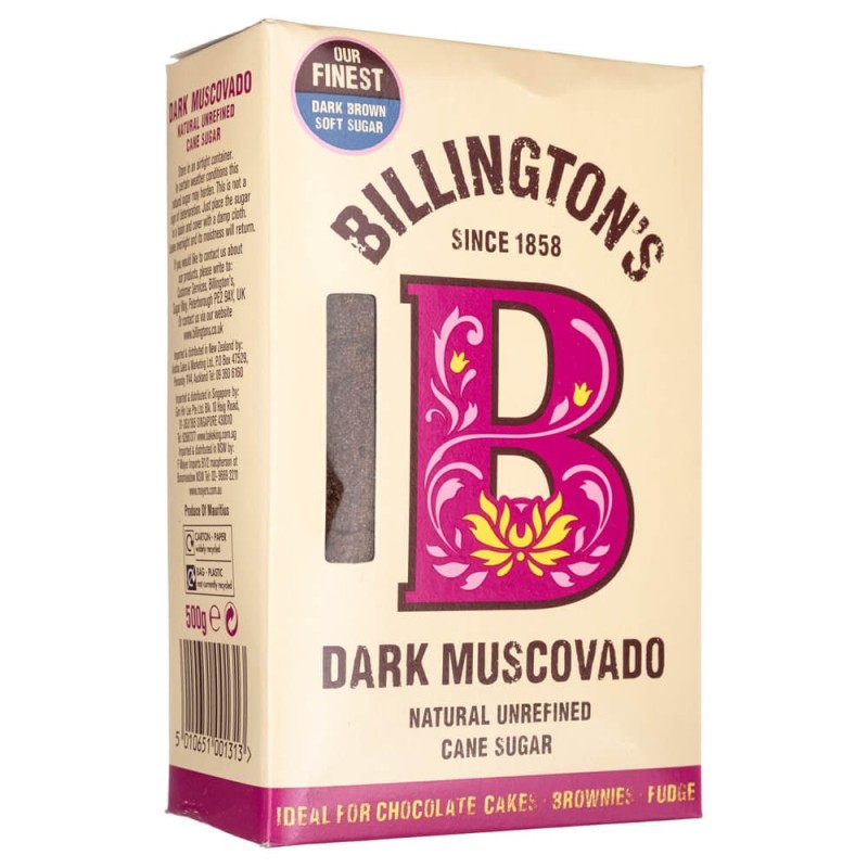 Billington's Cukier Trzcinowy Muscovado Ciemny - 500 g