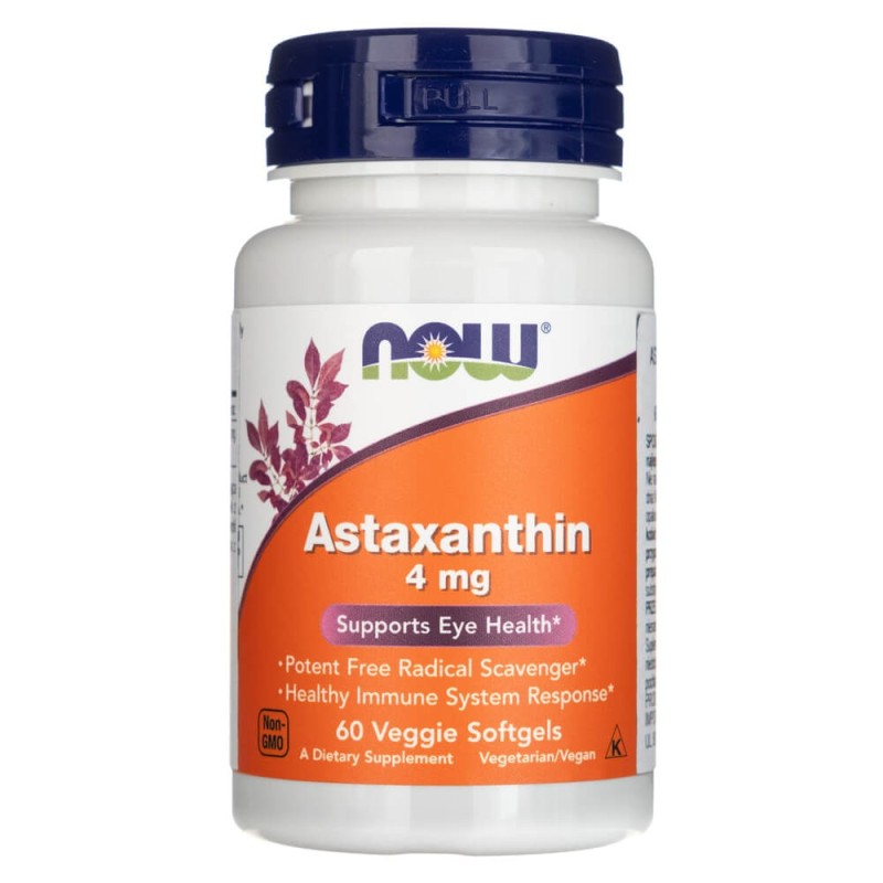Now Foods Astaksantyna 4 mg - 60 kapsułek