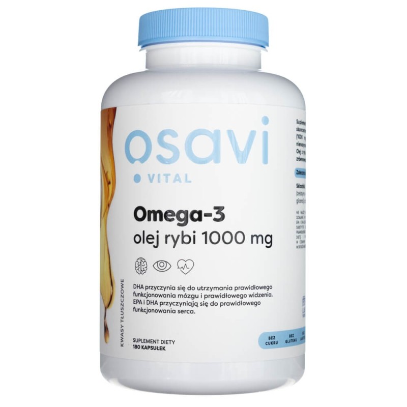 Osavi Omega-3 olej rybi 1000 mg - 180 kapsułek