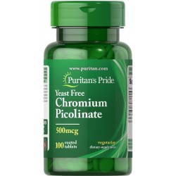 Puritan's Pride Pikolinian Chromu 500 mcg - 100 tabletek