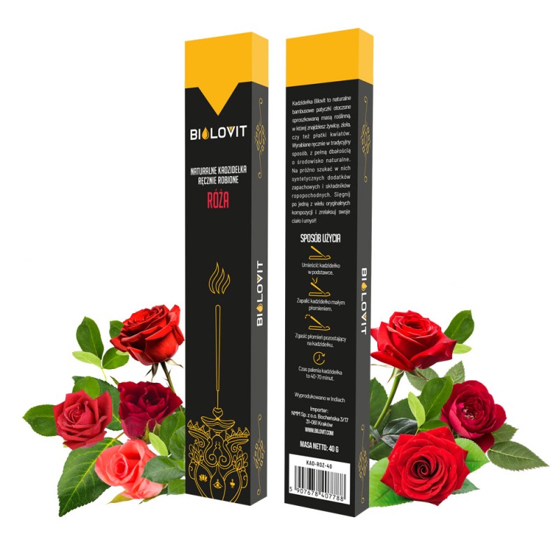 Bilovit Naturalne kadzidełka zapachowe Róża - 40 g