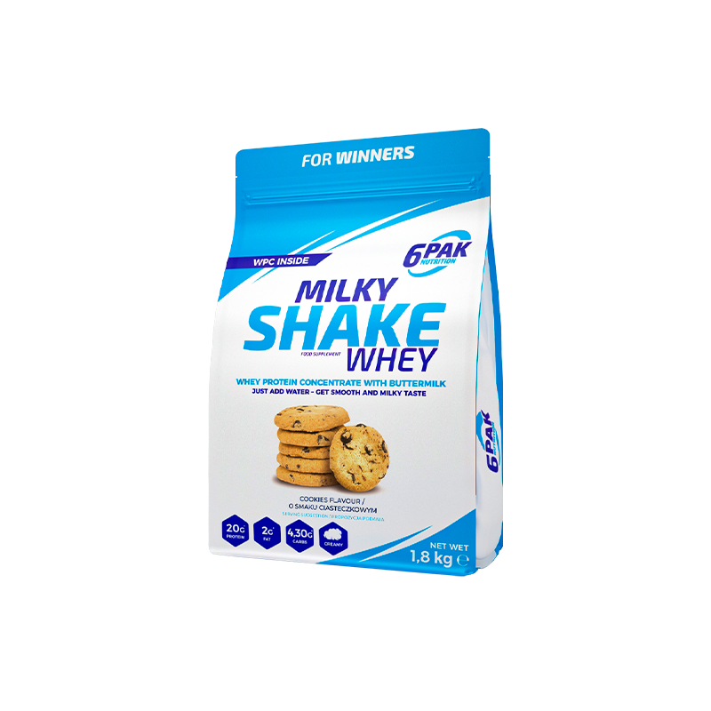 6PAK Odżywka białkowa Milky Shake Whey, ciasteczkowa - 1800 g