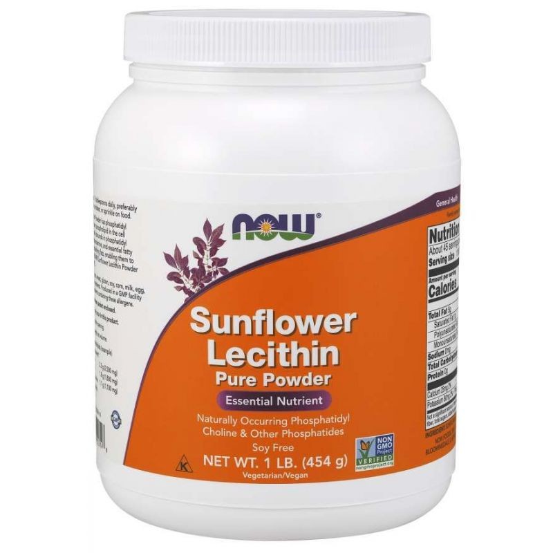 Now Foods Sunflower Lecithin (Lecytyna Słonecznikowa) - 454 g