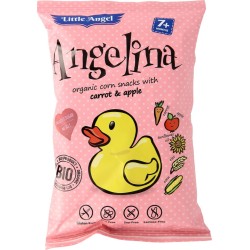 Little Angel Angelina Chrupki kukurydziane marchew i jabłko - 4x15 g
