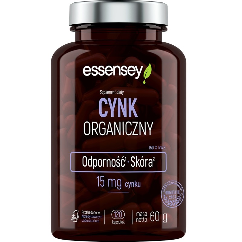 Essensey Cynk organiczny - 120 kapsułek