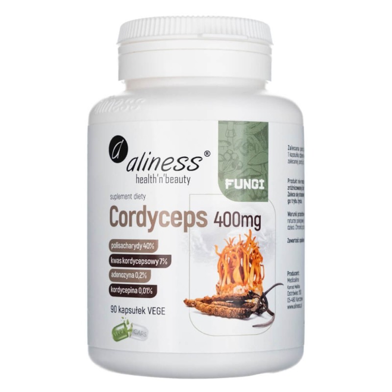 Aliness Cordyceps 400 mg (Maczużnik chiński) - 90 kapsułek