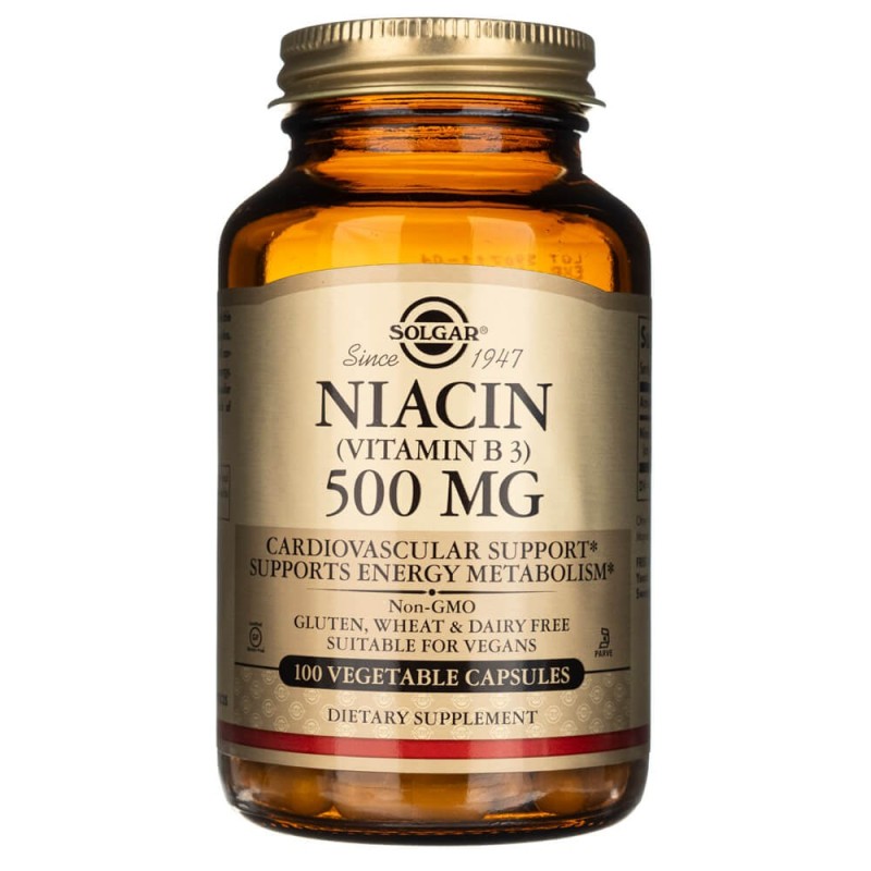 Solgar Niacyna 500 mg - 100 kapsułek