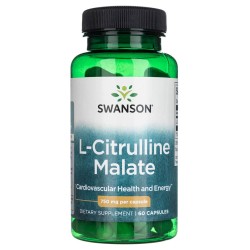 Swanson L-Cytrulina (L-Citrulline Malate Complex) 750 mg - 60 kapsułek