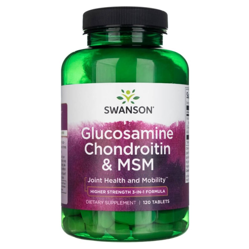 Swanson Glukozamina Chondroityna MSM 500 mg - 120 tabletek