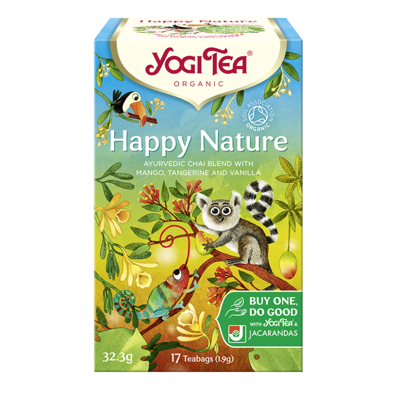 Yogi Tea Happy Nature Herbata ajurwedyjska z mango, tangerynką i wanilią - 17 saszetek