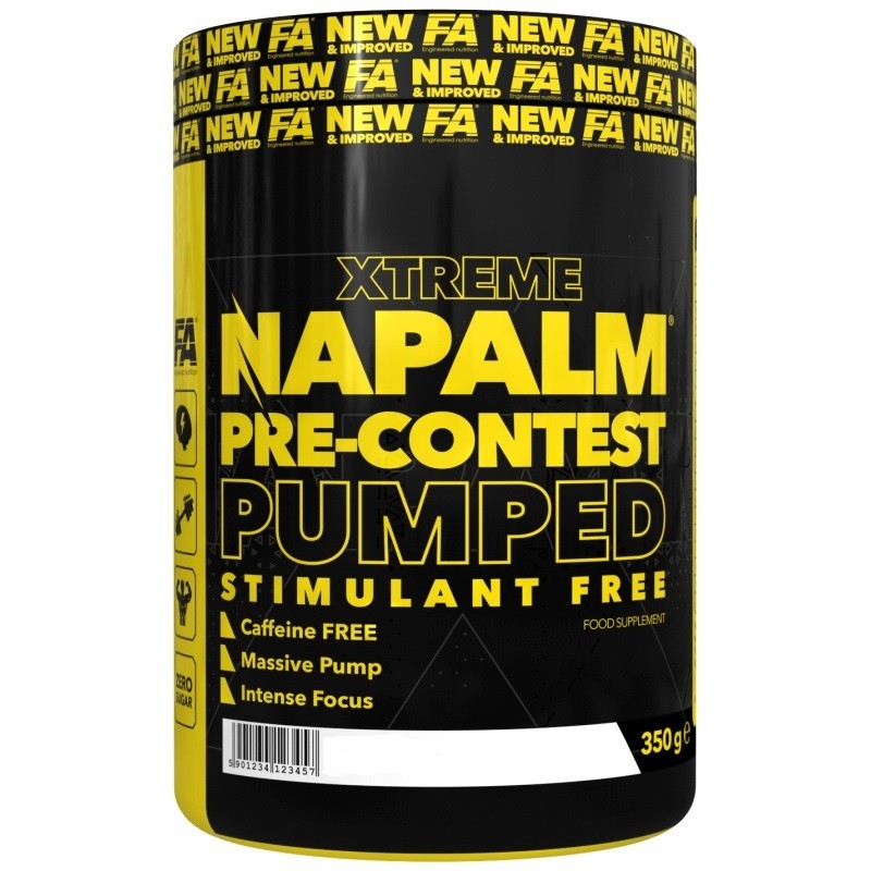 Fitness Authority Napalm Pre-contest Pumped Stimulant Free, przedtreningówka arbuzowa - 350 g