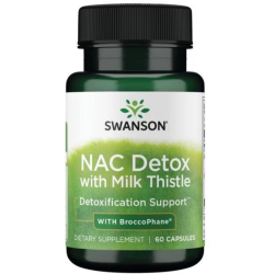 Swanson NAC Detox with Milk Thistle - 60 kapsułek