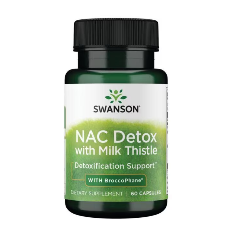 Swanson NAC Detox with Milk Thistle - 60 kapsułek