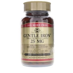 Solgar Gentle Iron, chelat aminokwasowy 25 mg - 90+18 kapsułek