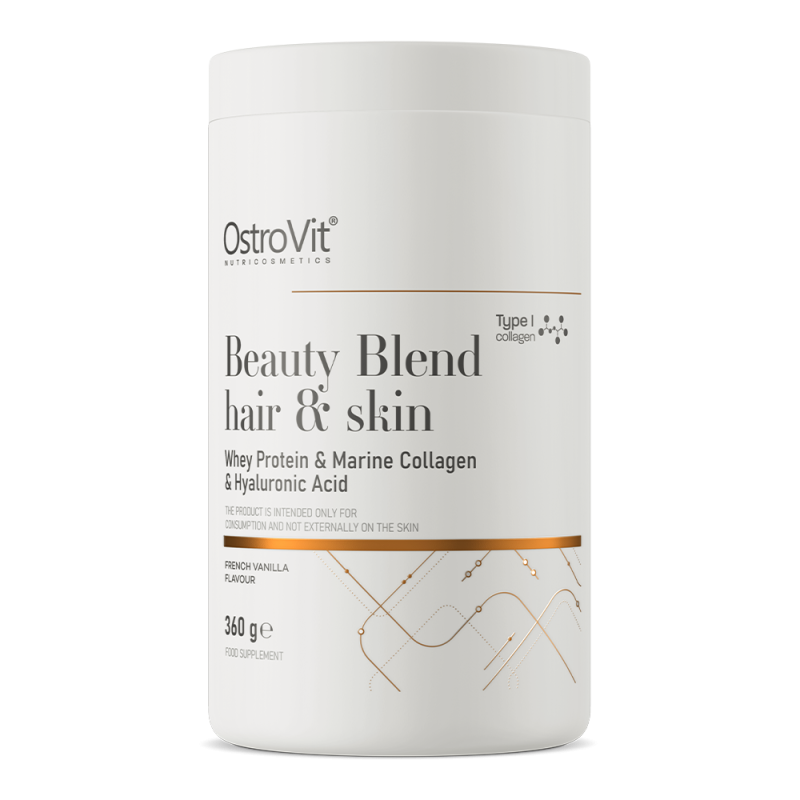 OstroVit Beauty Blend Hair & Skin waniliowy - 360 g