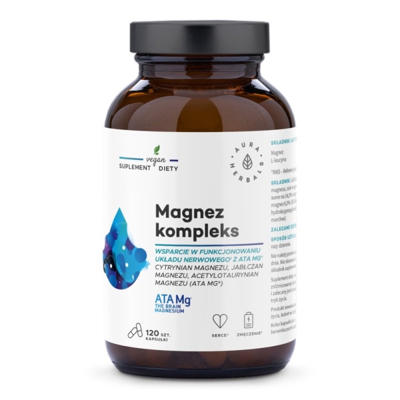 Aura Herbals Magnez kompleks, ATA Mg® - 120 kapsułek