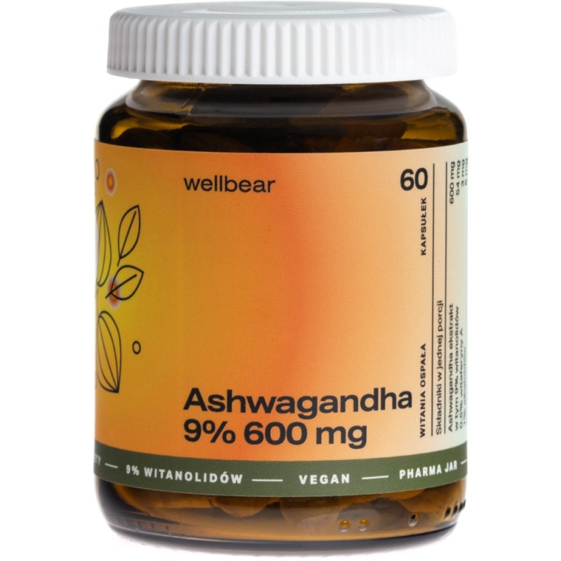 Wellbear Ashwagandha 9% 600 mg - 60 kapsułek