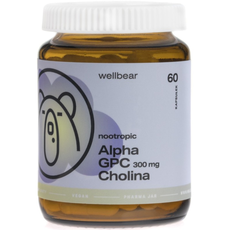 Wellbear Alpha GPC (Cholina) 300 mg - 60 kapsułek