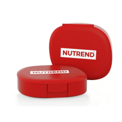Nutrend Pill Box Pojemnik na kapsułki, witaminy z przegródkami czerwony