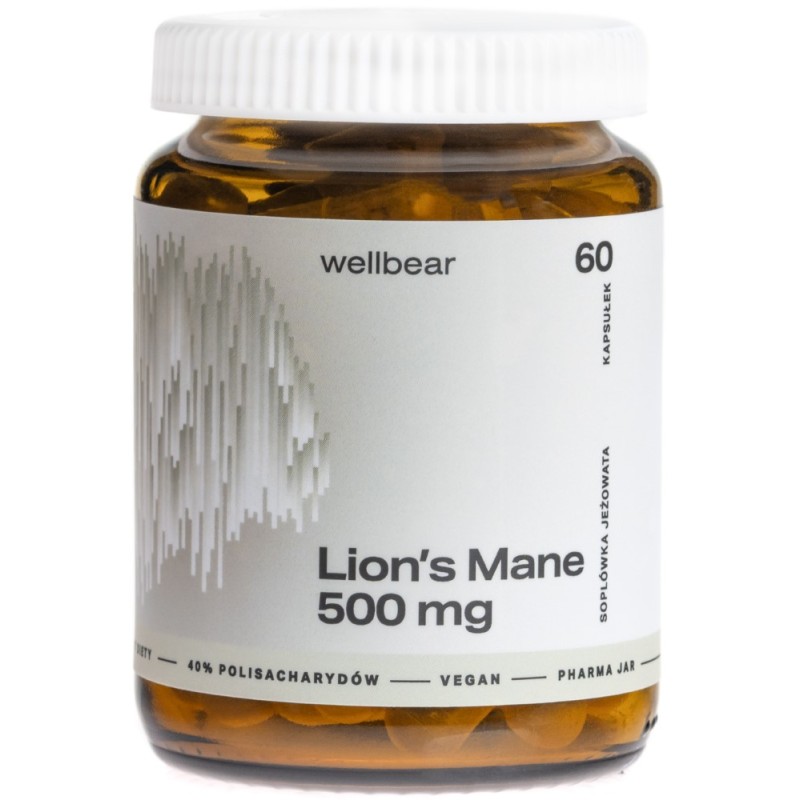 Wellbear Lion's Mane (Soplówka jeżowata) 500 mg - 60 kapsułek