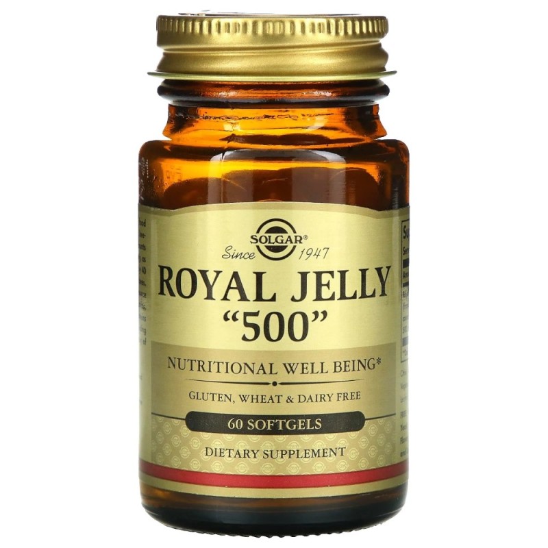 Solgar Royal Jelly 500 mg (Mleczko pszczele) - 60 kapsułek żelowych