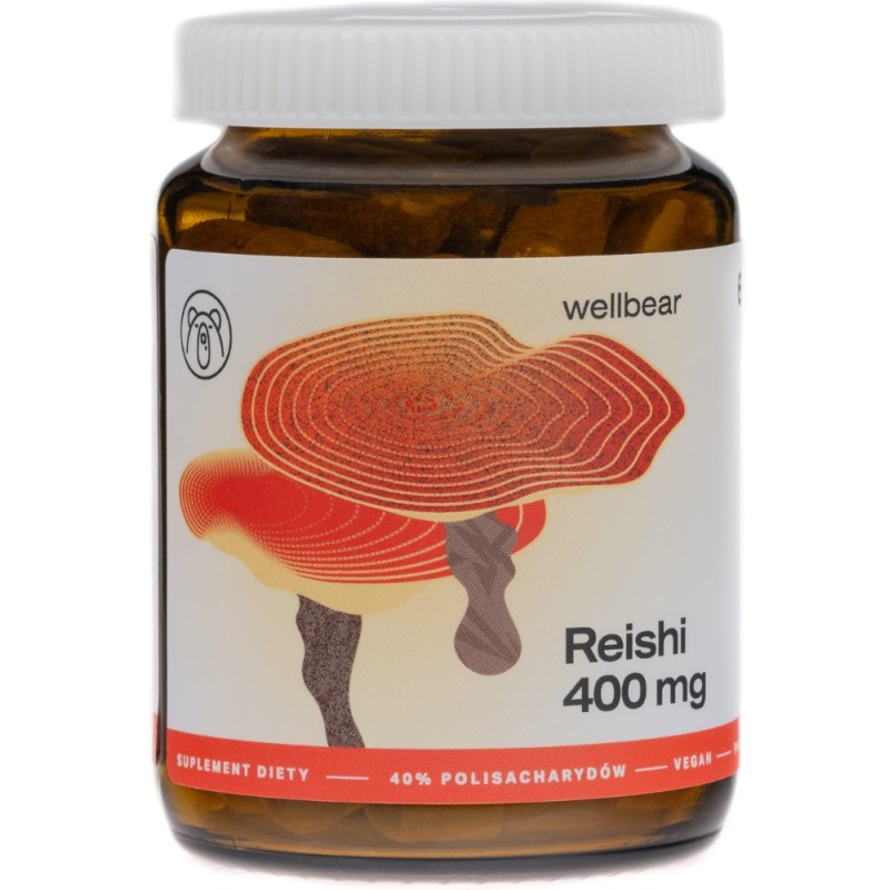 Wellbear Reishi (Lakownica żółtawa) 400 mg - 60 kapsułek