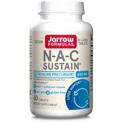 Jarrow Formulas NAC Sustain® (N-acetylo-L-cysteina) - 60 tabletek
