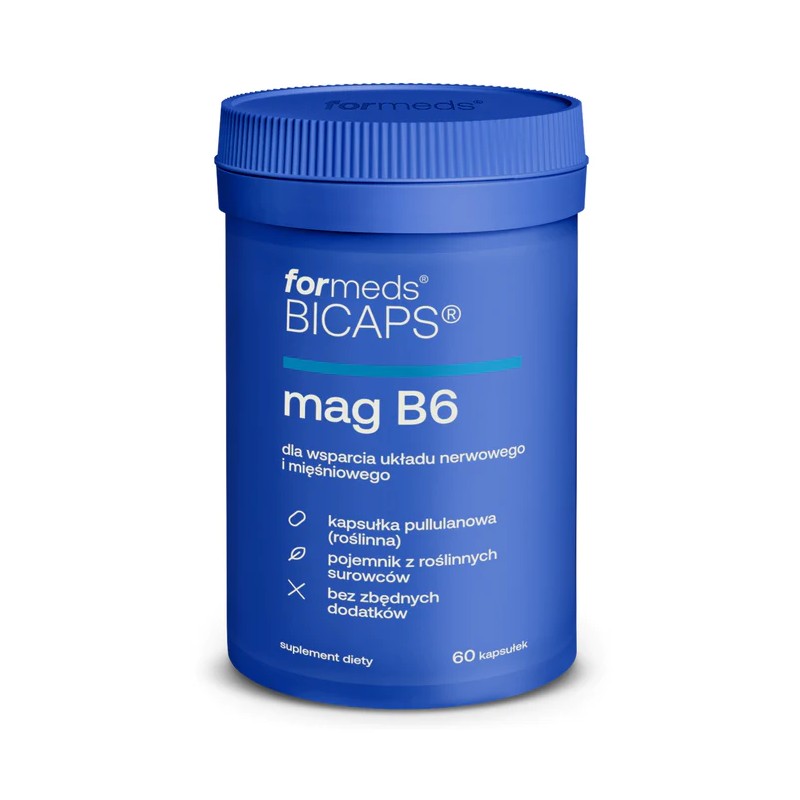 Formeds Bicaps Mag B6 (Cytrynian magnezu + witamina B6) - 60 kapsułek